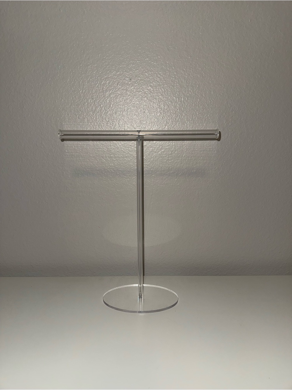 Clear Acrylic T-Bar Jewelry Display Stand - Transparent